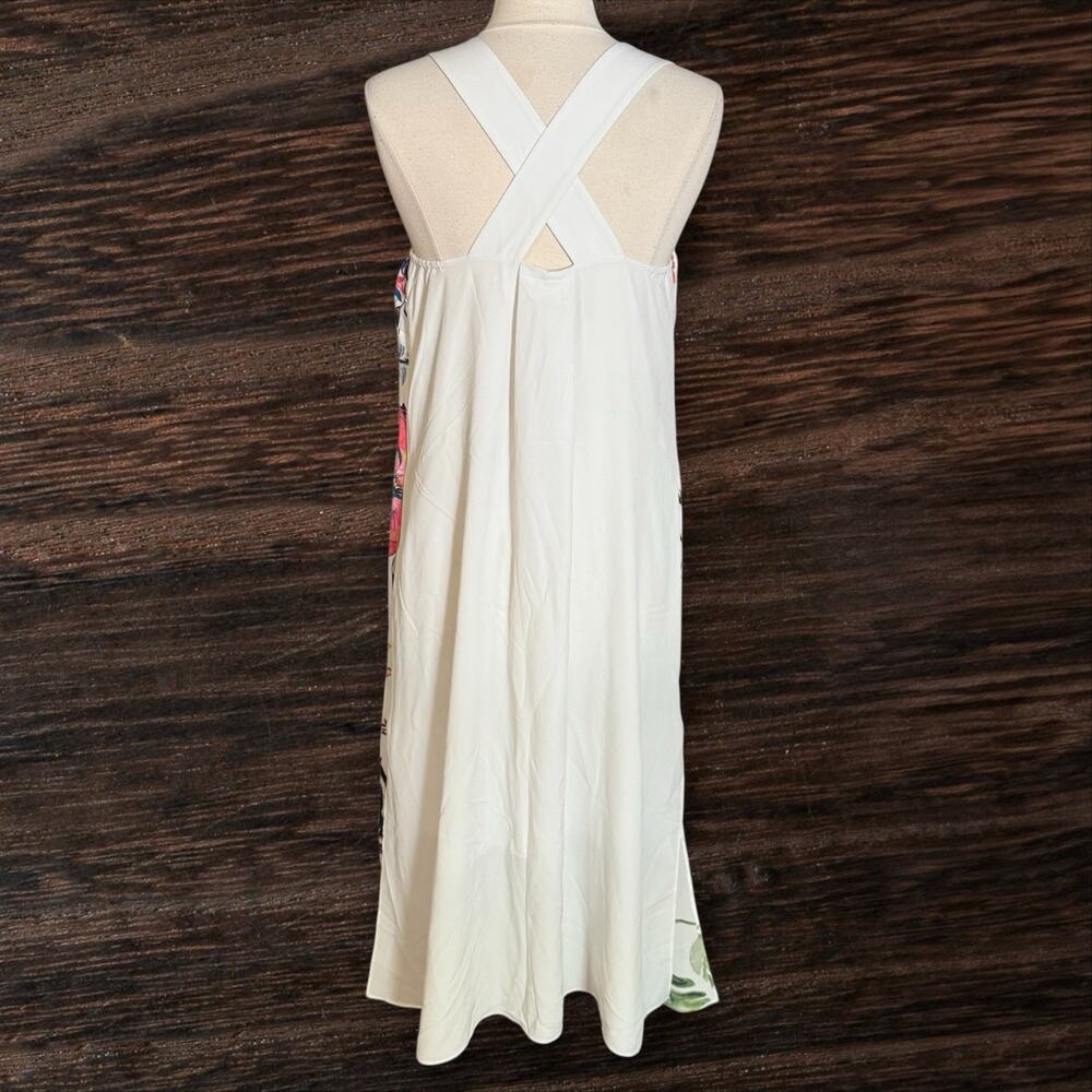 Rachel Rachel Roy Tropical Print Maxi Dress Sz L Womens Criss Cross Back Sexy - Picture 6 of 9